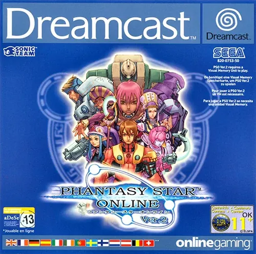 Jaquette de Phantasy Star Online Version 2