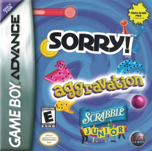 Jaquette de Sorry! Aggravation Scrabble Junior