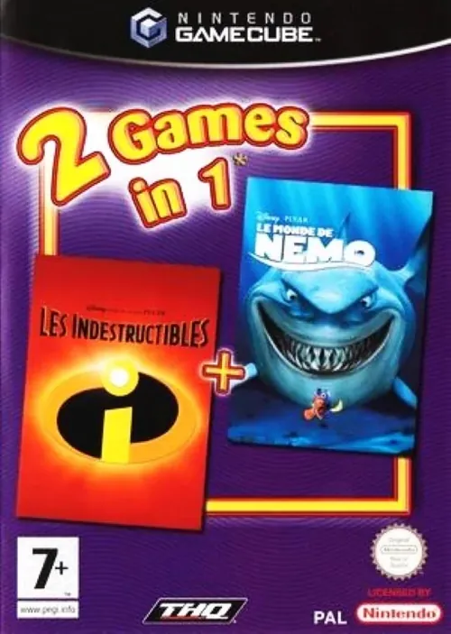Jaquette de 2 Games in 1 Les Indestructibles + Le Monde de Nemo