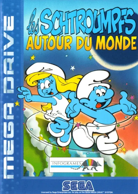 Jaquette de Schtroumpfs autour du monde