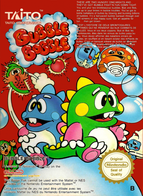 Jaquette de Bubble Bobble