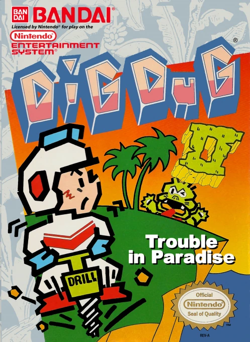 Jaquette de Dig Dug II : Trouble in Paradise
