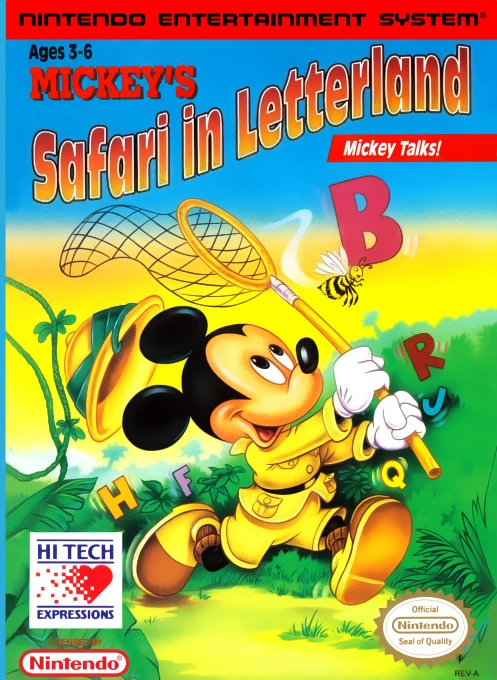Jaquette de Mickey's Safari in Letterland