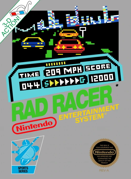Jaquette de Rad Racer