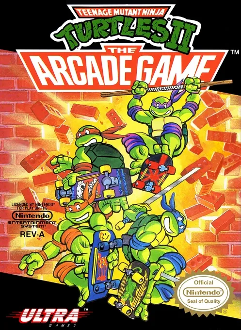 Jaquette de Teenage Mutant Ninja Turtles II : The Arcade Game