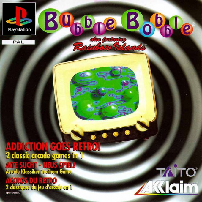 Jaquette de Bubble Bobble also featuring Rainbow Islands