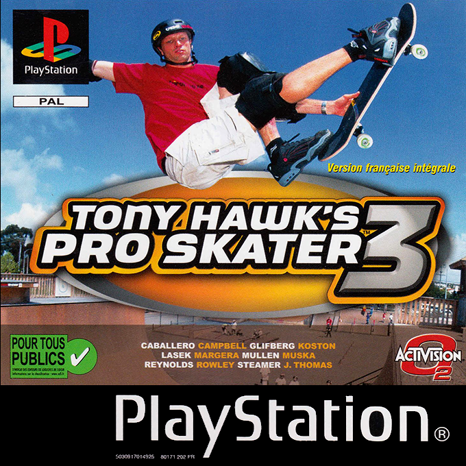 Jaquette de Tony Hawk's Pro Skater 3