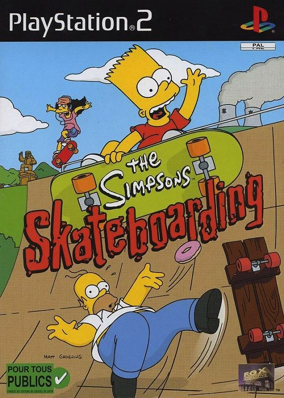 Jaquette de The Simpsons Skateboarding