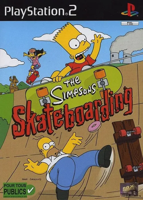 Jaquette de The Simpsons Skateboarding