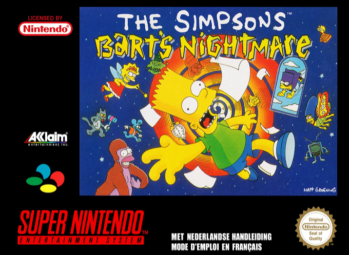 Jaquette de The Simpsons : Bart's Nightmare
