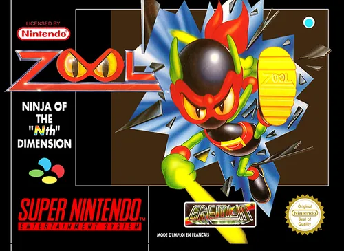 Jaquette de Zool : Ninja of the “Nth” Dimension
