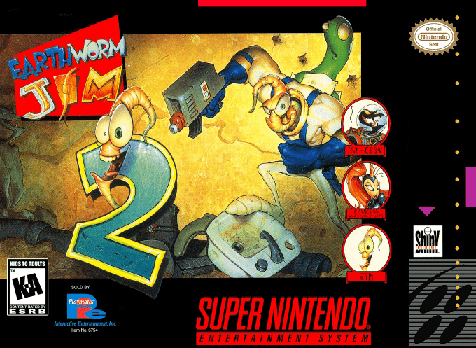 Jaquette de Earthworm Jim 2