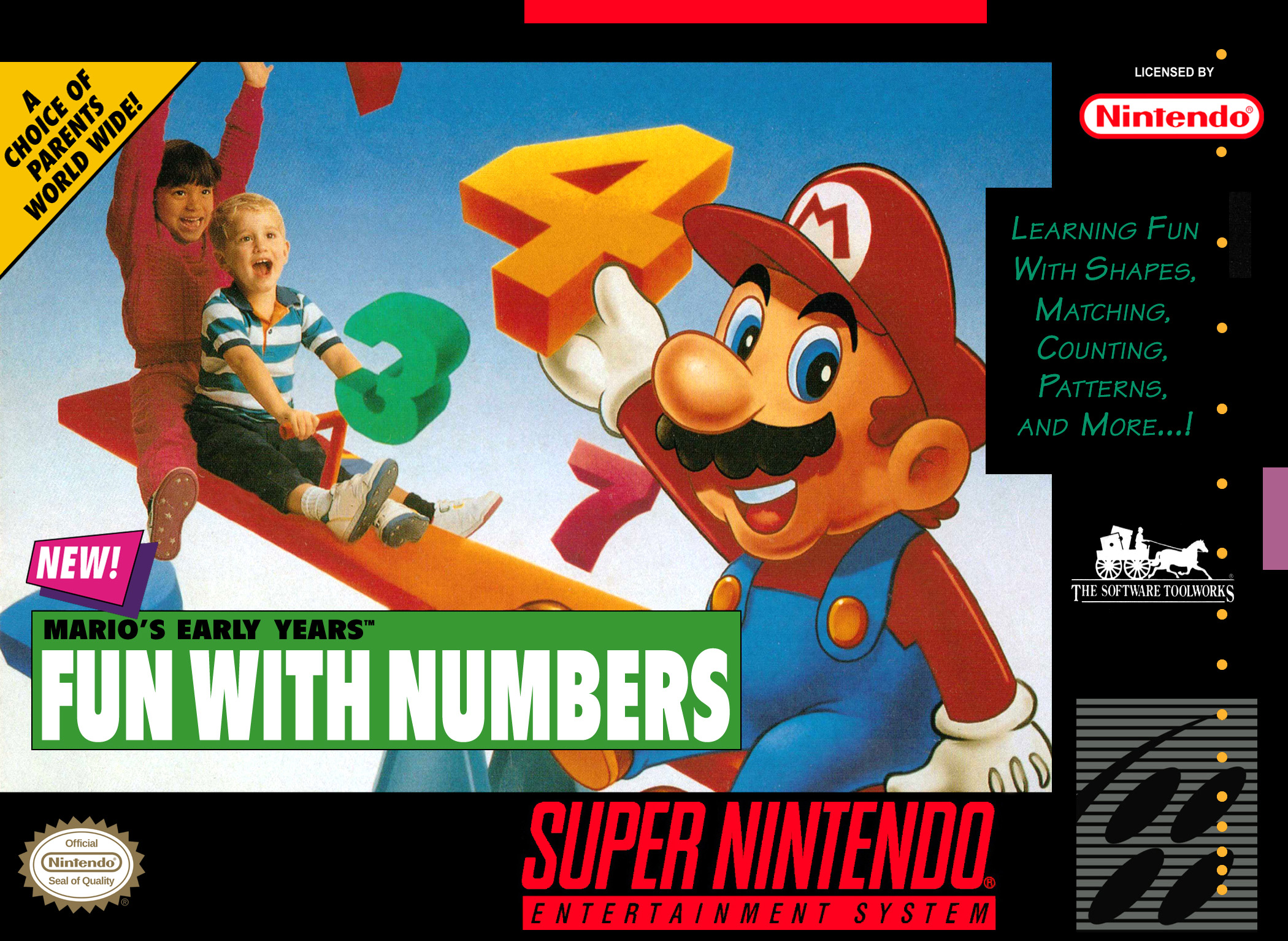 Jaquette de Mario's Early Years! Fun with Numbers