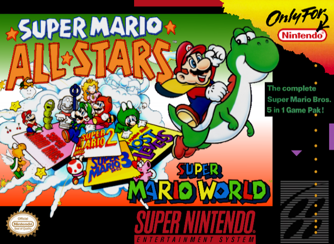 Jaquette de Super Mario All-Stars + Super Mario World