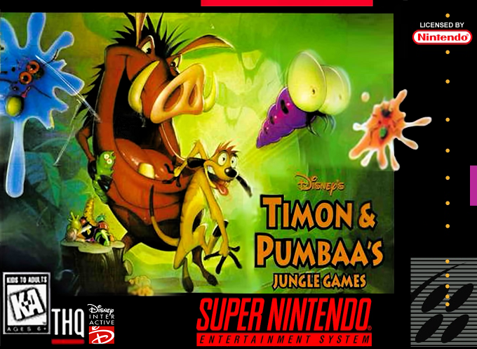 Jaquette de Timon & Pumbaa's Jungle Games