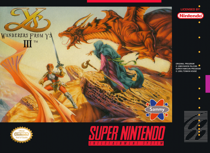 Jaquette de Ys III: Wanderers from Ys