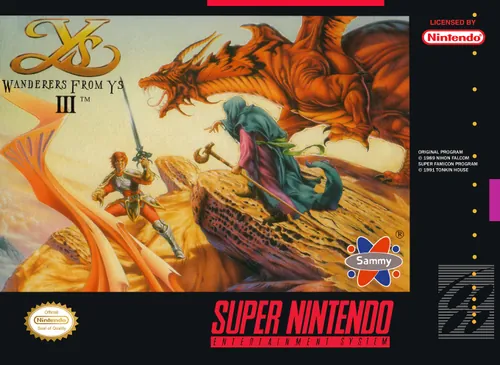 Jaquette de Ys III: Wanderers from Ys